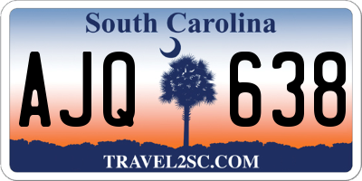 SC license plate AJQ638
