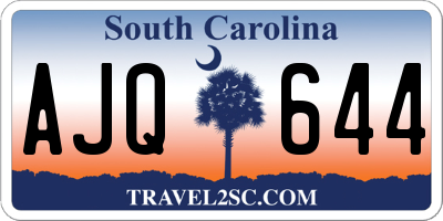 SC license plate AJQ644