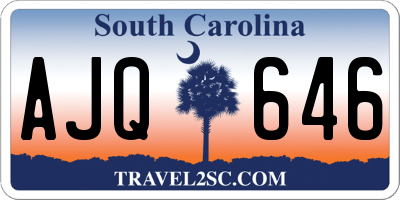 SC license plate AJQ646
