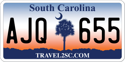 SC license plate AJQ655