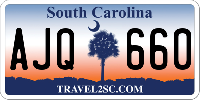 SC license plate AJQ660