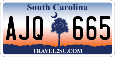 SC license plate AJQ665