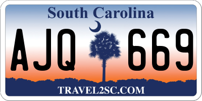 SC license plate AJQ669