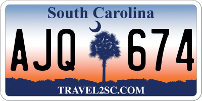 SC license plate AJQ674