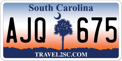 SC license plate AJQ675