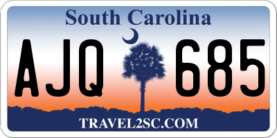 SC license plate AJQ685