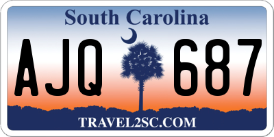 SC license plate AJQ687