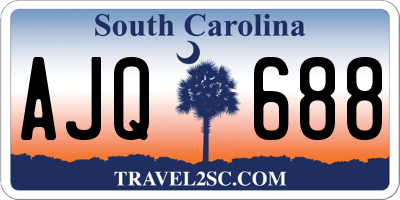 SC license plate AJQ688