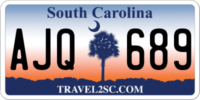 SC license plate AJQ689
