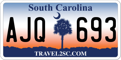 SC license plate AJQ693