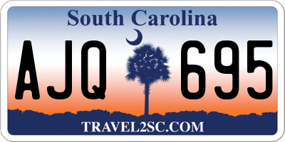 SC license plate AJQ695