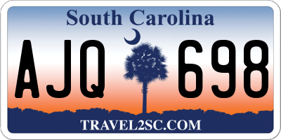 SC license plate AJQ698