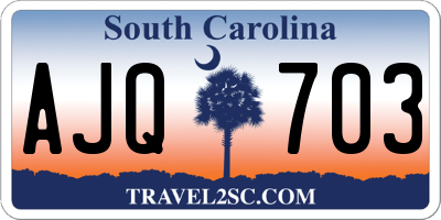 SC license plate AJQ703