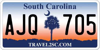 SC license plate AJQ705