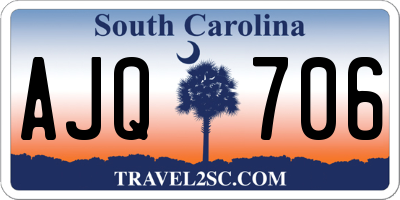 SC license plate AJQ706