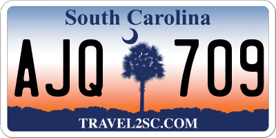 SC license plate AJQ709
