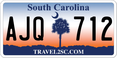 SC license plate AJQ712