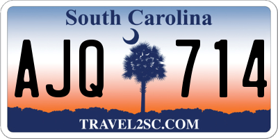 SC license plate AJQ714
