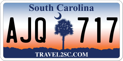SC license plate AJQ717
