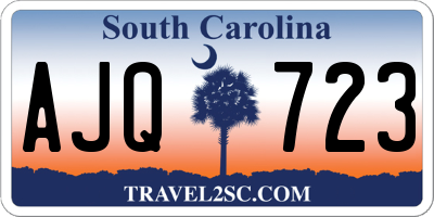 SC license plate AJQ723