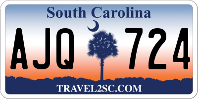 SC license plate AJQ724