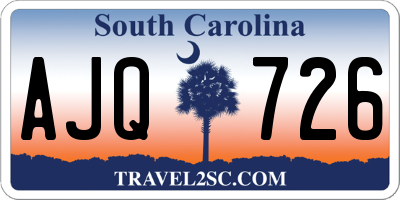 SC license plate AJQ726