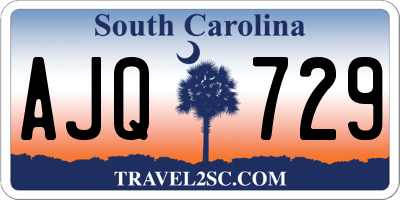 SC license plate AJQ729