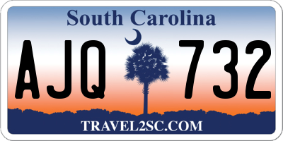 SC license plate AJQ732