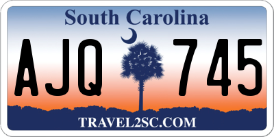 SC license plate AJQ745