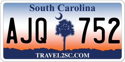 SC license plate AJQ752