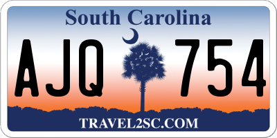 SC license plate AJQ754