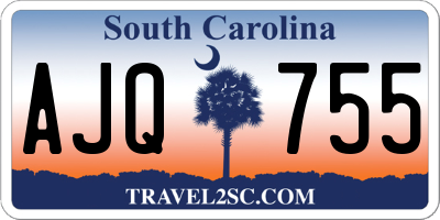 SC license plate AJQ755