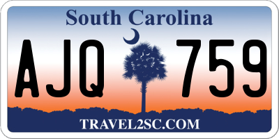 SC license plate AJQ759