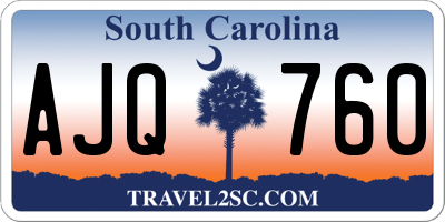SC license plate AJQ760