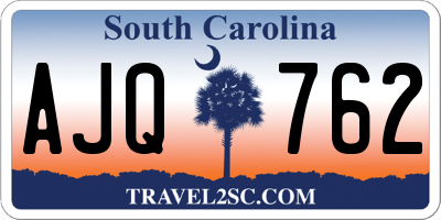 SC license plate AJQ762