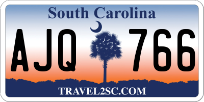SC license plate AJQ766