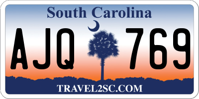 SC license plate AJQ769