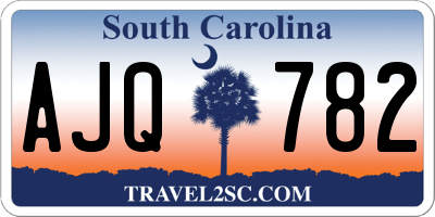 SC license plate AJQ782