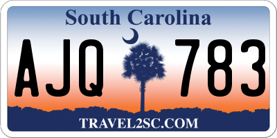 SC license plate AJQ783