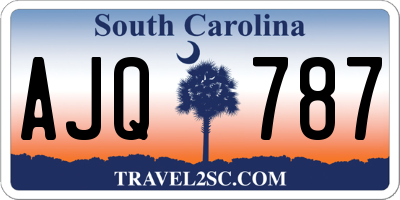 SC license plate AJQ787