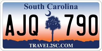 SC license plate AJQ790