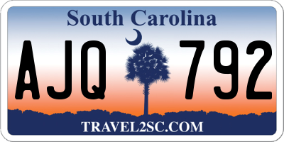 SC license plate AJQ792