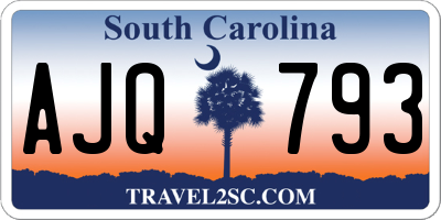 SC license plate AJQ793