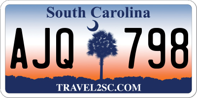 SC license plate AJQ798
