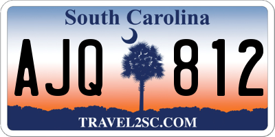 SC license plate AJQ812