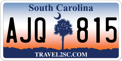 SC license plate AJQ815