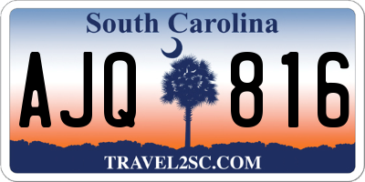 SC license plate AJQ816