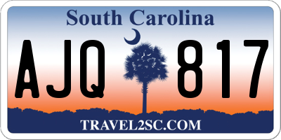 SC license plate AJQ817