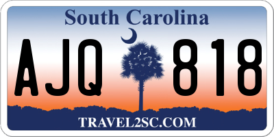 SC license plate AJQ818