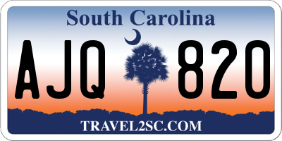 SC license plate AJQ820